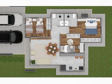 Planta padr�o com garagem coberta